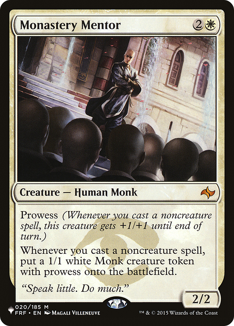 Magic: The Gathering - Monastery Mentor - The List