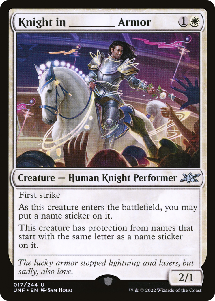 Magic: The Gathering - Knight in _____ Armor Foil - Unfinity
