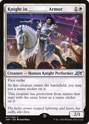 Magic: The Gathering - Knight in _____ Armor Foil - Unfinity