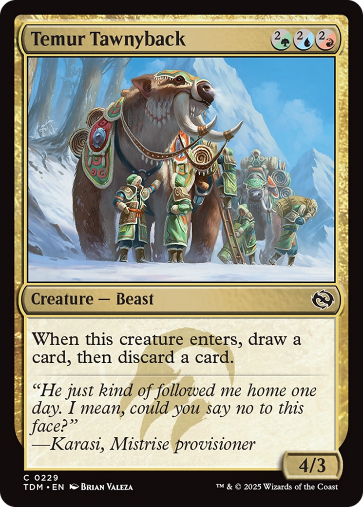 Magic: The Gathering - Temur Tawnyback Foil - Tarkir: Dragonstorm