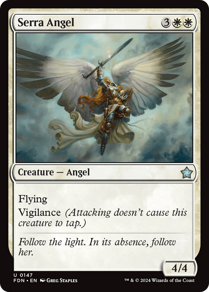 Magic: The Gathering - Serra Angel Foil - Foundations