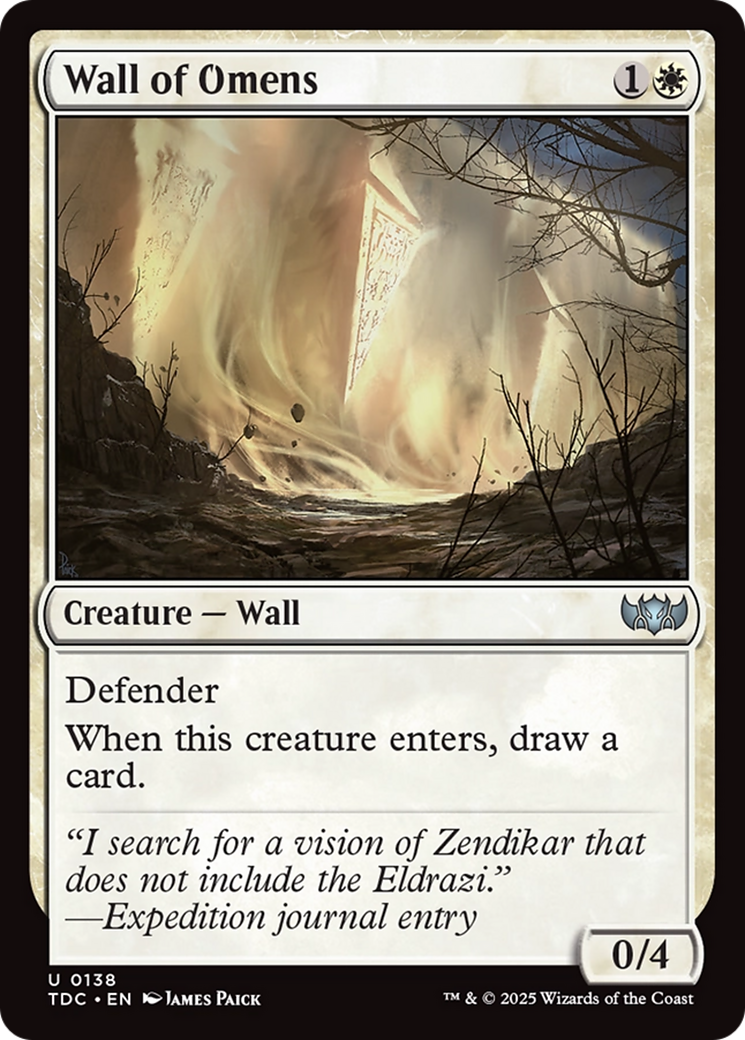 Magic: The Gathering - Wall of Omens - Tarkir: Dragonstorm Commander