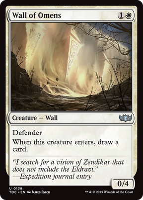 Magic: The Gathering - Wall of Omens - Tarkir: Dragonstorm Commander