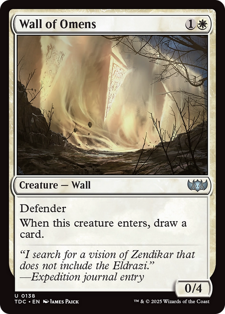 Magic: The Gathering - Wall of Omens - Tarkir: Dragonstorm Commander