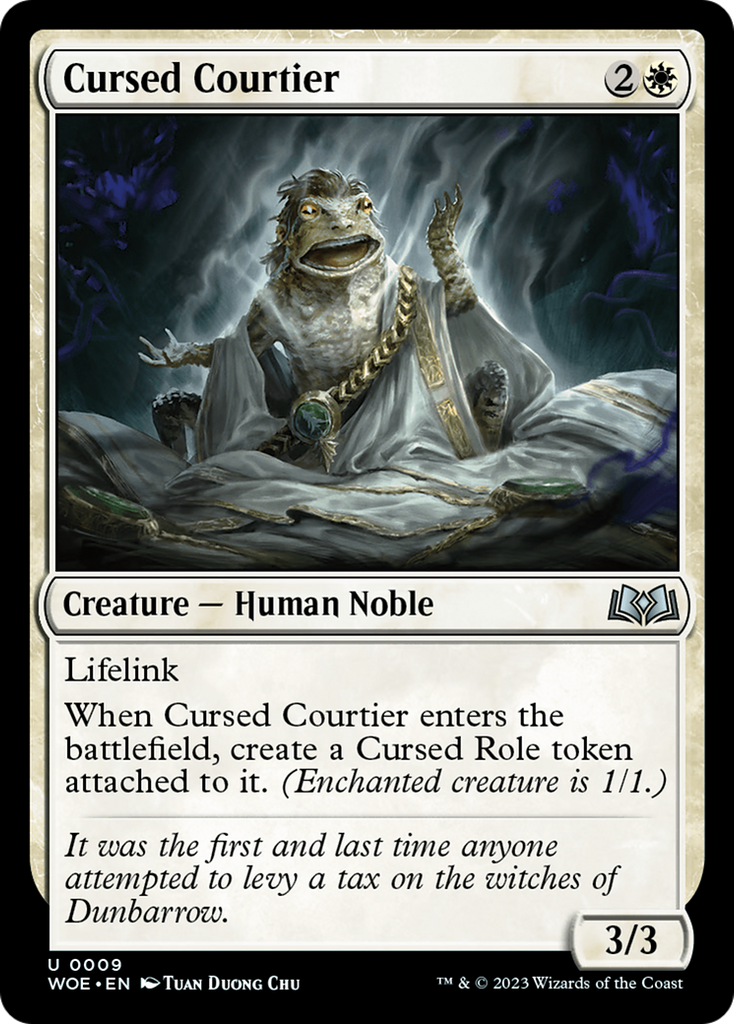 Magic: The Gathering - Cursed Courtier Foil - Wilds of Eldraine