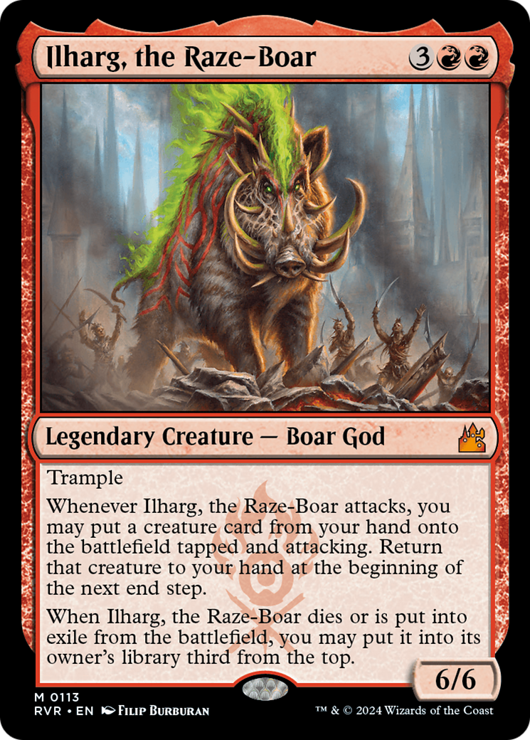 Magic: The Gathering - Ilharg, the Raze-Boar Foil - Ravnica Remastered