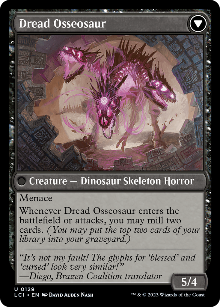 Magic: The Gathering - Visage of Dread // Dread Osseosaur - The Lost Caverns of Ixalan