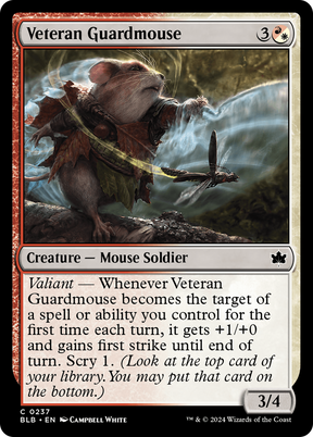 Magic: The Gathering - Veteran Guardmouse Foil - Bloomburrow