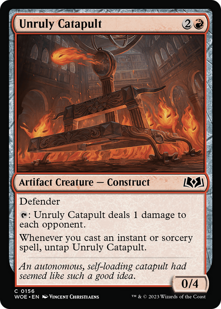 Magic: The Gathering - Unruly Catapult Foil - Wilds of Eldraine