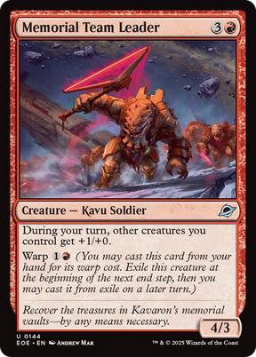 Magic: The Gathering - Memorial Team Leader Foil - Edge of Eternities