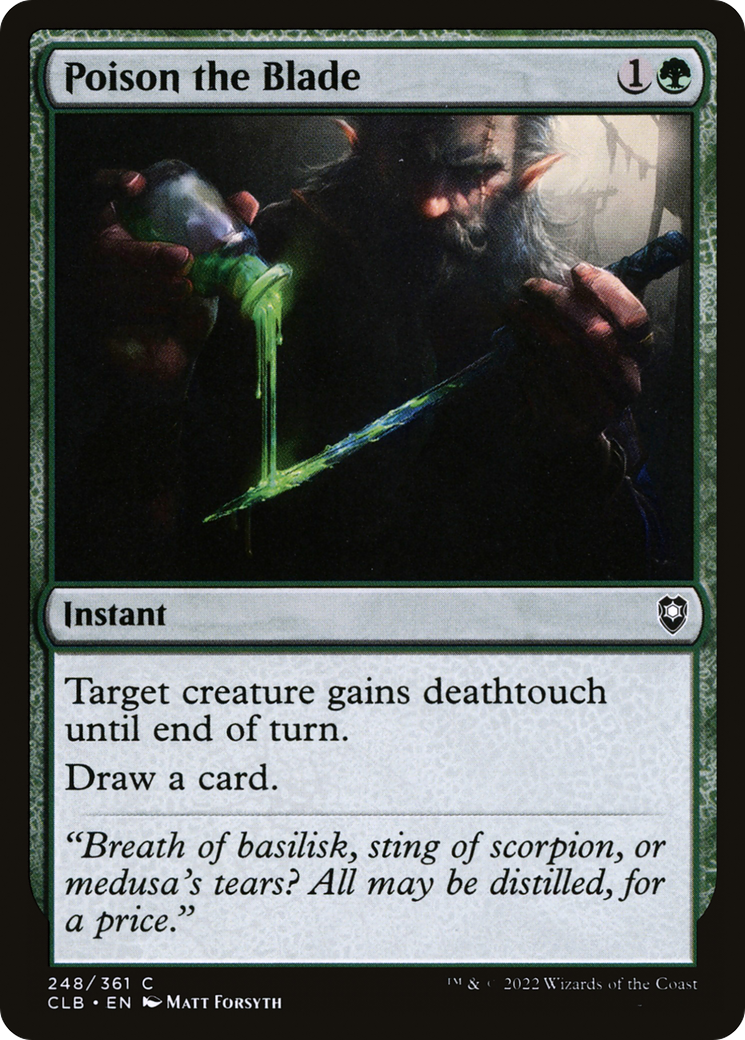 Magic: The Gathering - Poison the Blade - Commander Legends: Battle for Baldur's Gate