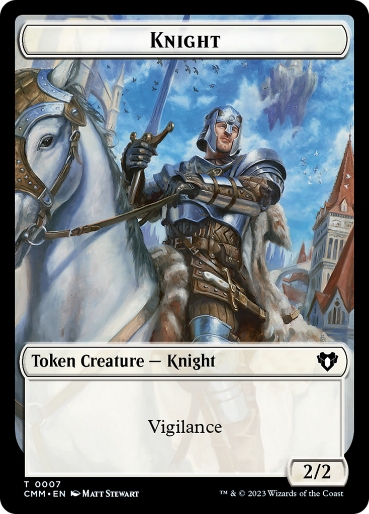 Magic: The Gathering - Knight Token - Commander Masters Tokens