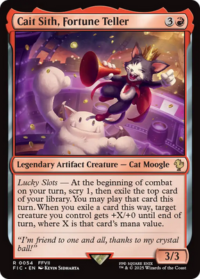 Magic: The Gathering - Cait Sith, Fortune Teller - Final Fantasy Commander