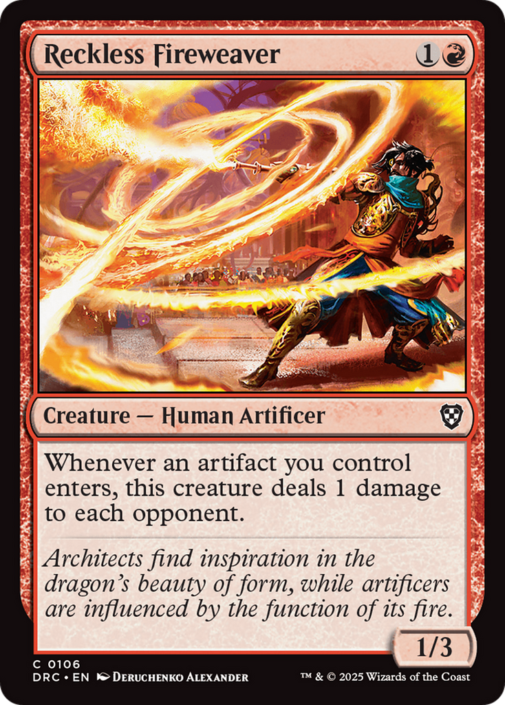 Magic: The Gathering - Reckless Fireweaver - Aetherdrift Commander