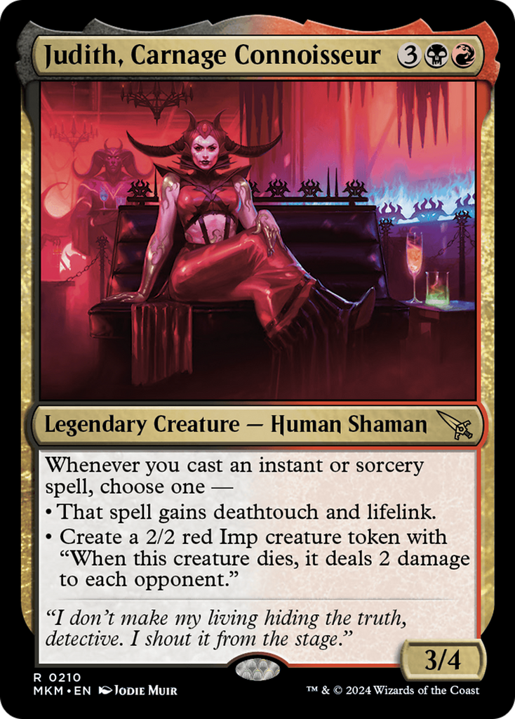 Magic: The Gathering - Judith, Carnage Connoisseur Foil - Murders at Karlov Manor