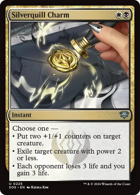 Magic: The Gathering - Silverquill Charm - Secrets of Strixhaven