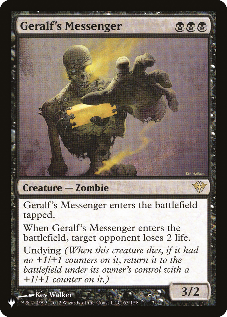 Magic: The Gathering - Geralf's Messenger - The List