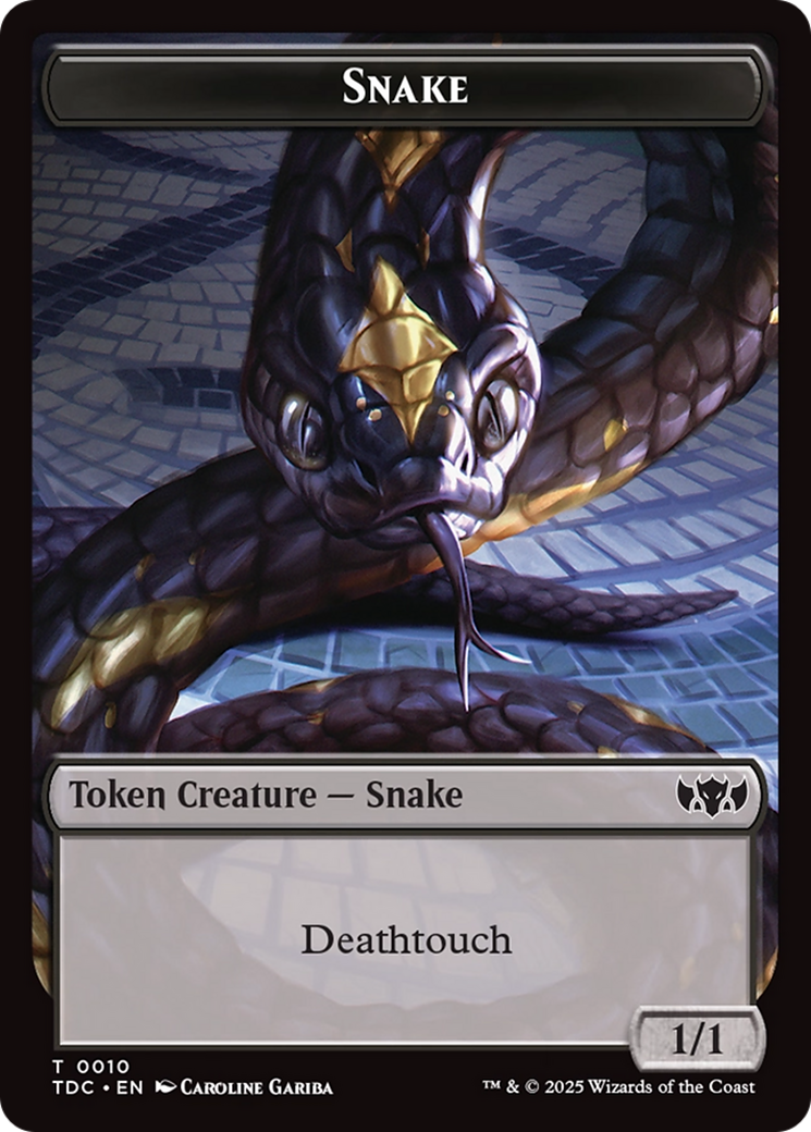 Magic: The Gathering - Snake Token - Tarkir: Dragonstorm Commander Tokens
