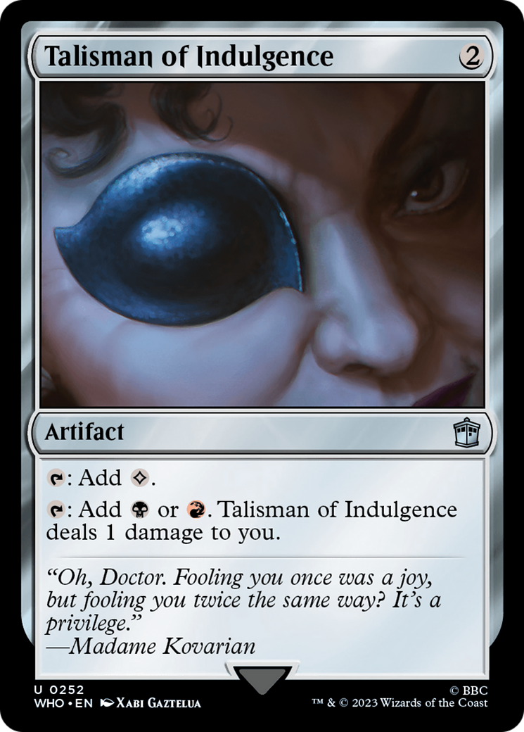 Magic: The Gathering - Talisman of Indulgence - Doctor Who
