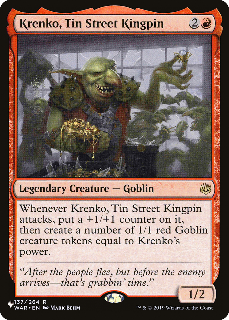 Magic: The Gathering - Krenko, Tin Street Kingpin - The List