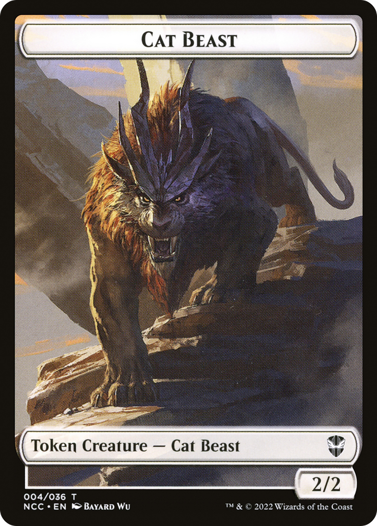 Magic: The Gathering - Cat Beast Token - New Capenna Commander Tokens