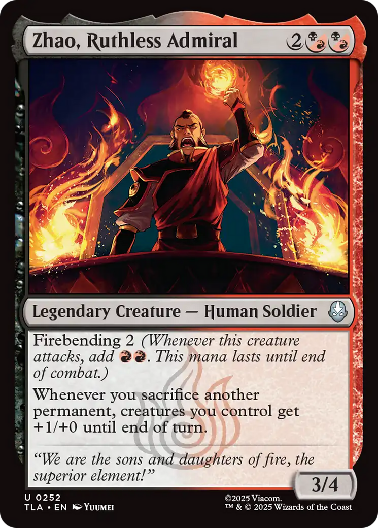 Magic: The Gathering - Zhao, Ruthless Admiral Foil - Avatar: The Last Airbender