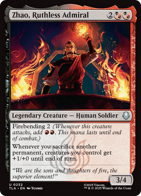 Magic: The Gathering - Zhao, Ruthless Admiral Foil - Avatar: The Last Airbender