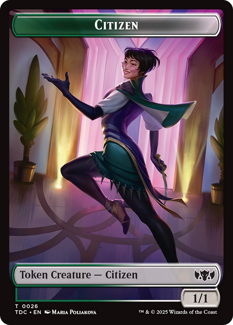 Magic: The Gathering - Citizen Token - Tarkir: Dragonstorm Commander Tokens
