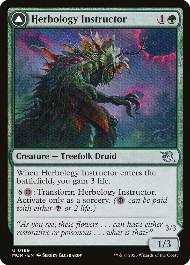 Magic: The Gathering - Herbology Instructor // Malady Invoker Foil - March of the Machine