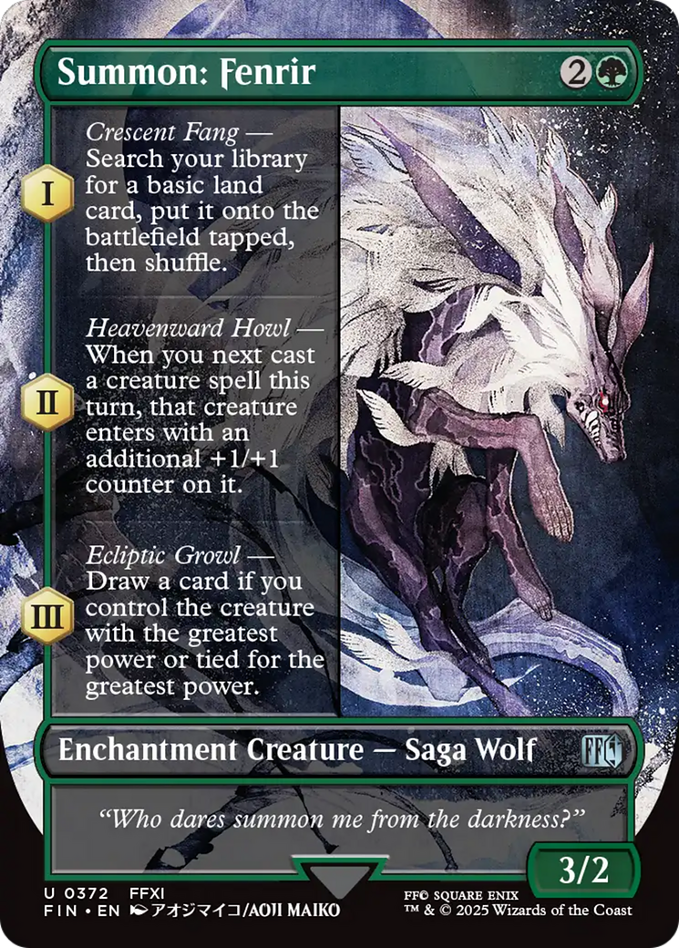 Magic: The Gathering - Summon: Fenrir Foil - Final Fantasy