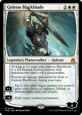 Magic: The Gathering - Gideon Blackblade Foil - Ravnica Remastered
