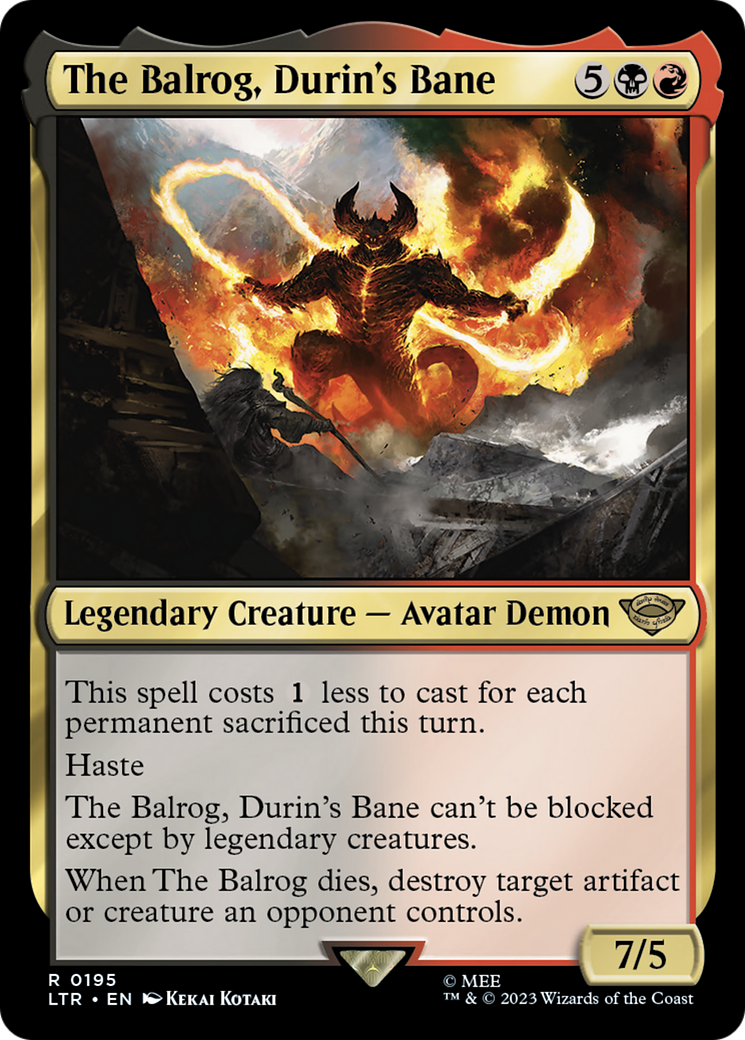 Magic: The Gathering - The Balrog, Durin's Bane Foil - The Lord of the Rings: Tales of Middle-earth