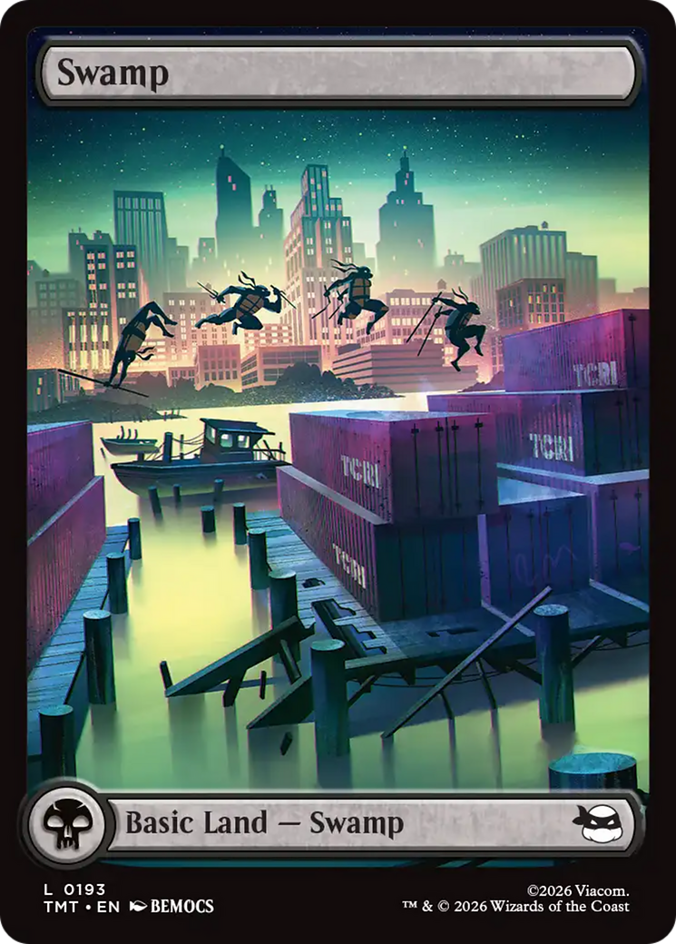 Magic: The Gathering - Swamp #193 Foil - Teenage Mutant Ninja Turtles