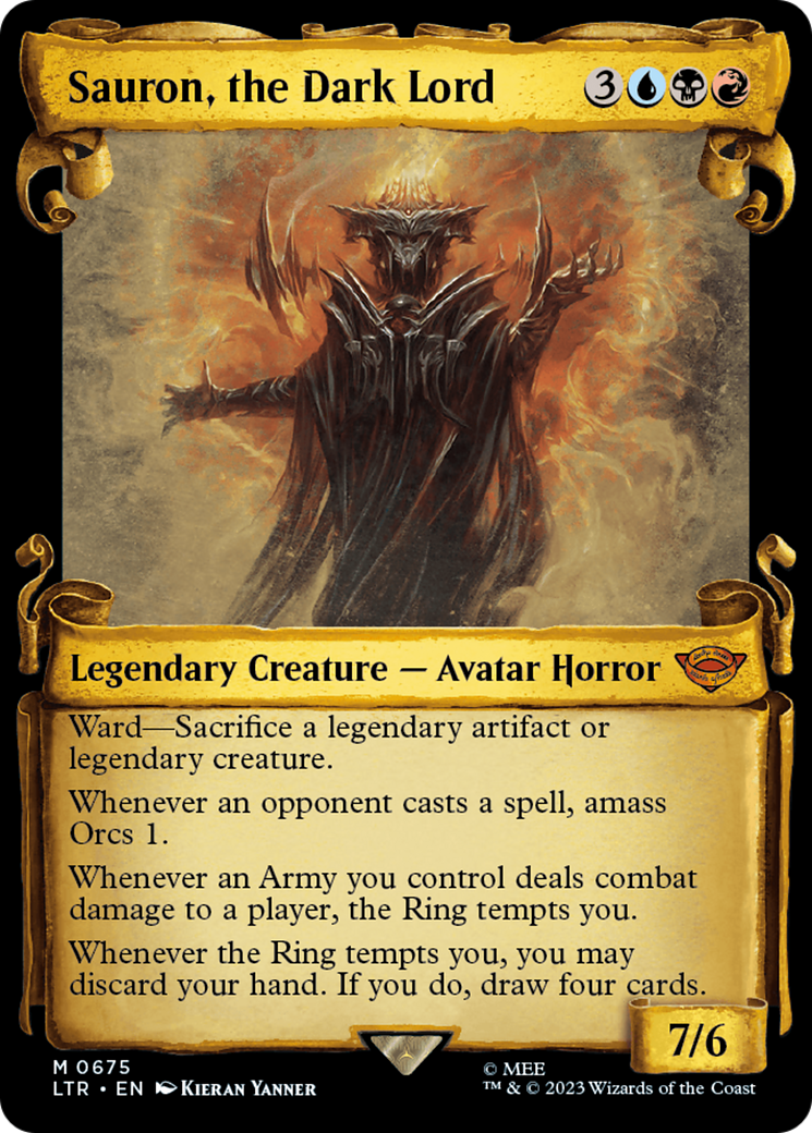 Magic: The Gathering - Sauron, the Dark Lord Foil - The Lord of the Rings: Tales of Middle-earth