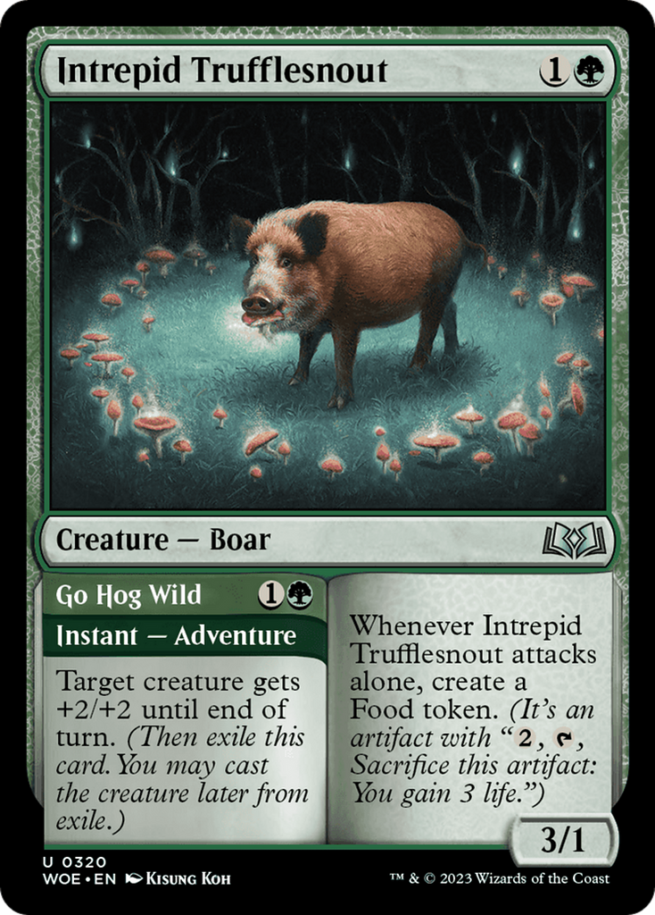 Magic: The Gathering - Intrepid Trufflesnout // Go Hog Wild - Wilds of Eldraine