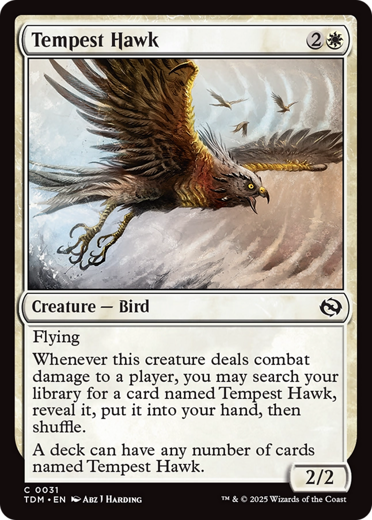 Magic: The Gathering - Tempest Hawk Foil - Tarkir: Dragonstorm