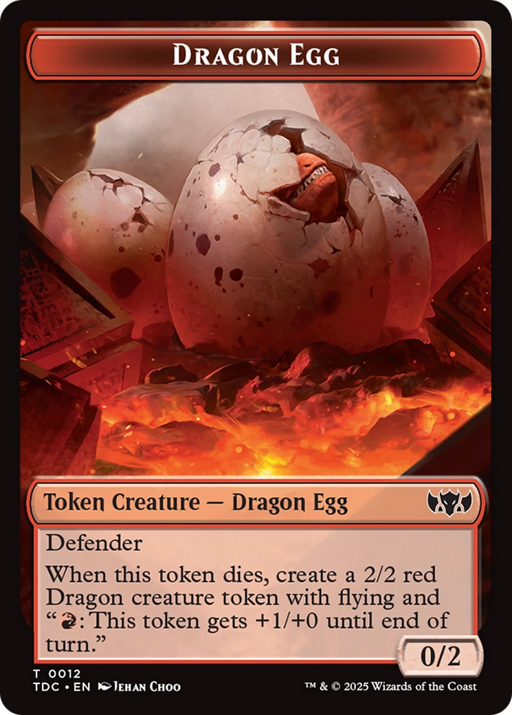 Magic: The Gathering - Dragon Egg Token - Tarkir: Dragonstorm Commander Tokens