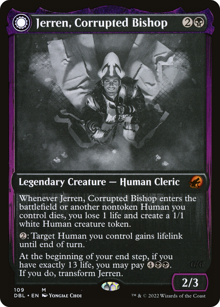 Magic: The Gathering - Jerren, Corrupted Bishop // Ormendahl, the Corrupter Foil - Innistrad: Double Feature