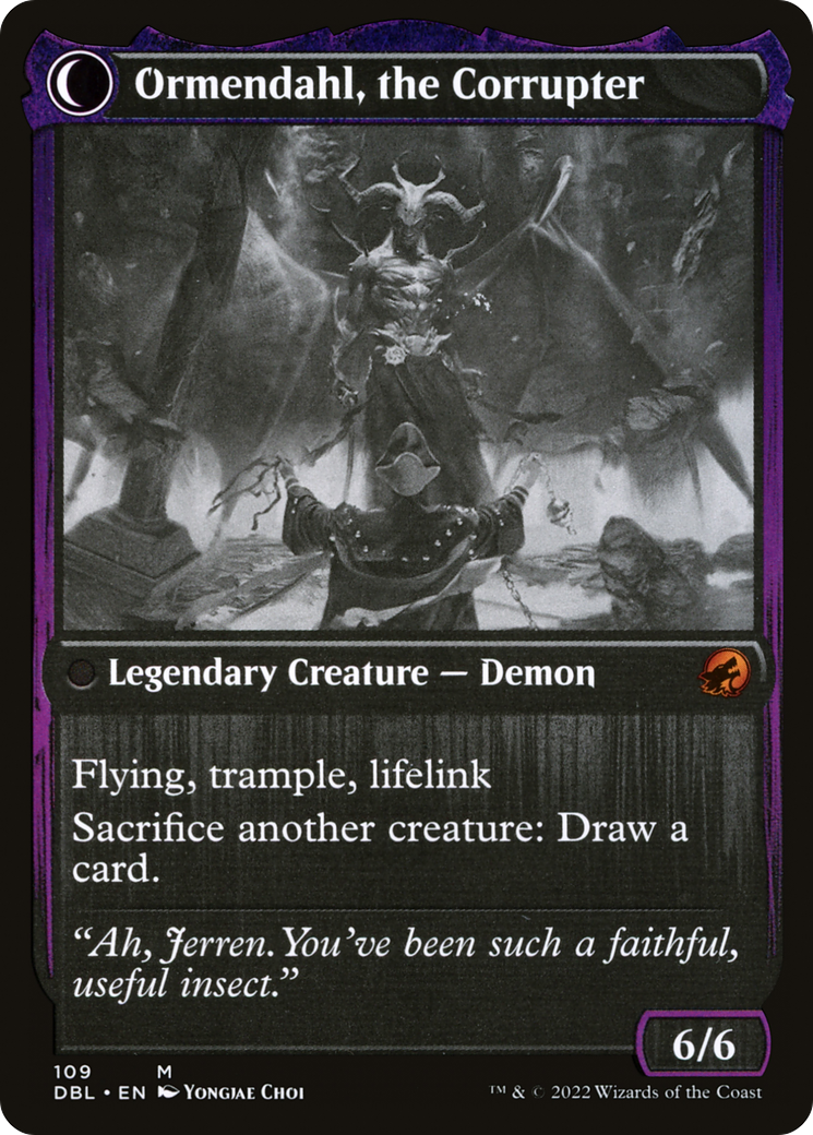 Magic: The Gathering - Jerren, Corrupted Bishop // Ormendahl, the Corrupter Foil - Innistrad: Double Feature