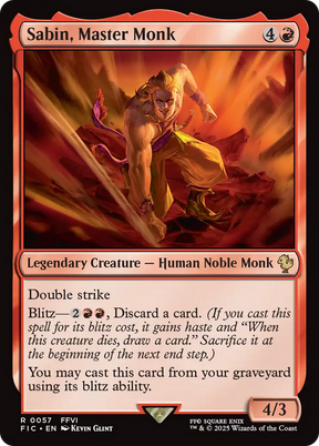 Magic: The Gathering - Sabin, Master Monk - Final Fantasy Commander