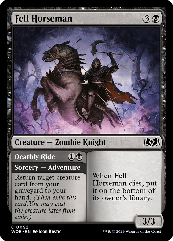 Magic: The Gathering - Fell Horseman // Deathly Ride - Wilds of Eldraine