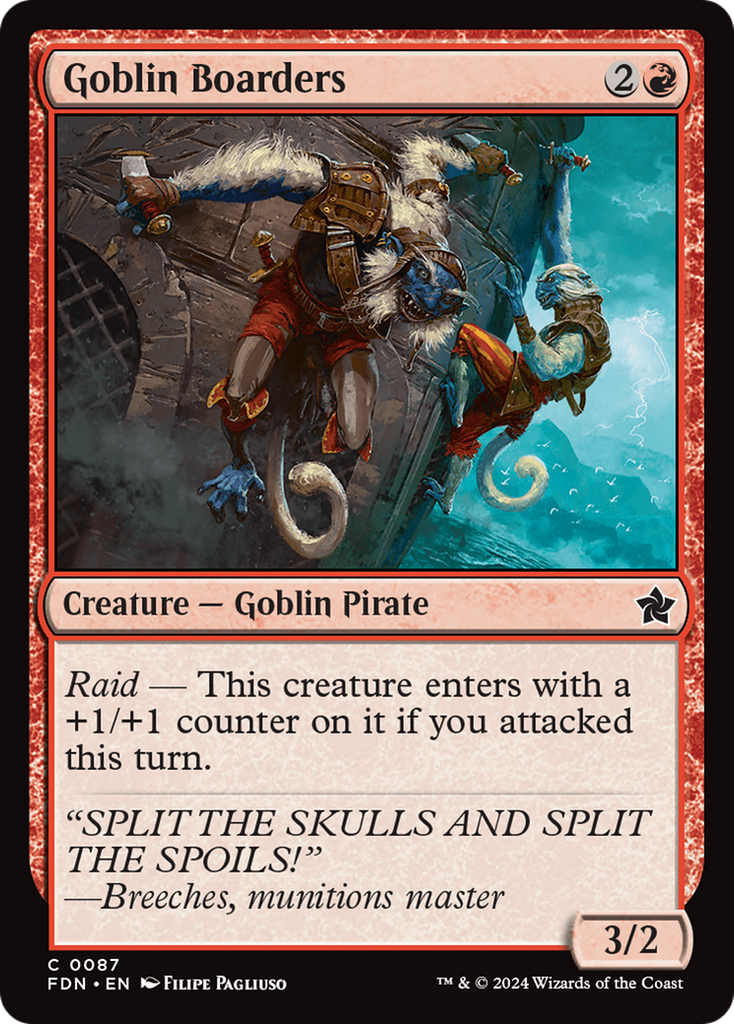 Magic: The Gathering - Goblin Boarders Foil - Foundations