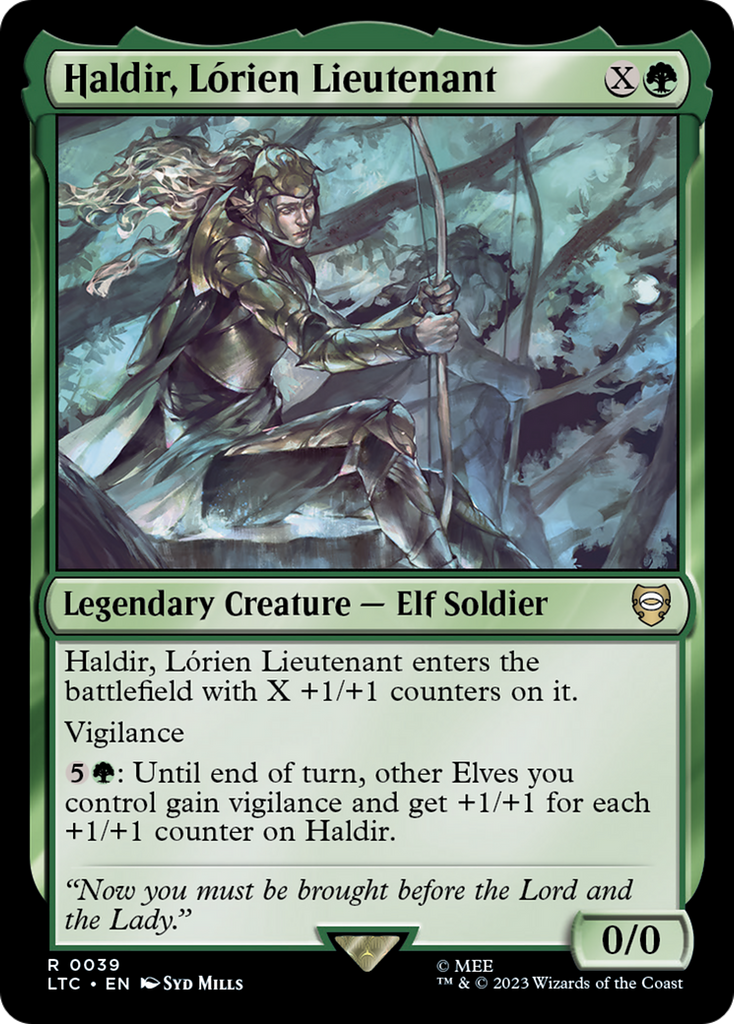 Magic: The Gathering - Haldir, Lórien Lieutenant - Tales of Middle-earth Commander