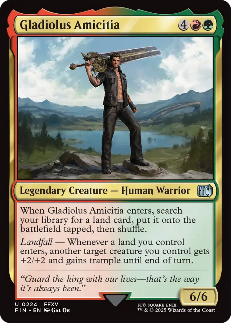 Magic: The Gathering - Gladiolus Amicitia Foil - Final Fantasy