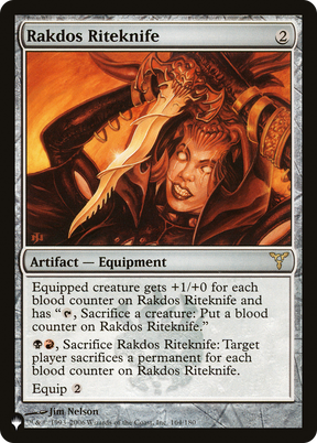Magic: The Gathering - Rakdos Riteknife - The List