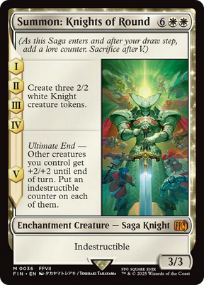 Magic: The Gathering - Summon: Knights of Round Foil - Final Fantasy