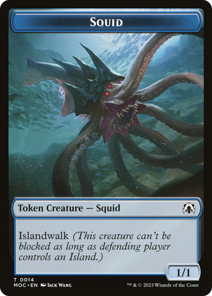 Magic: The Gathering - Squid Token - March of the Machine Commander Tokens