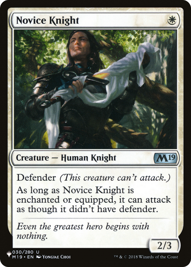 Magic: The Gathering - Novice Knight - The List