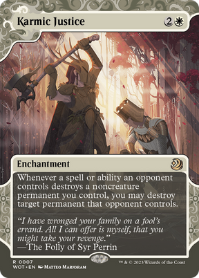 Magic: The Gathering - Karmic Justice Foil - Wilds of Eldraine: Enchanting Tales