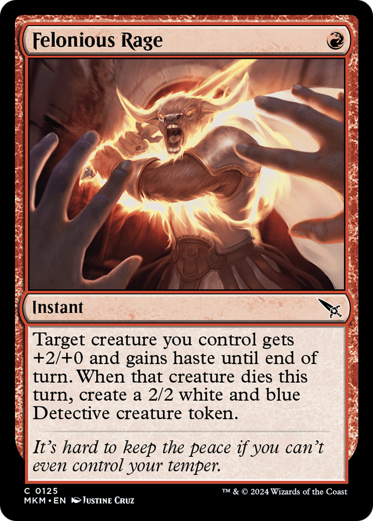 Magic: The Gathering - Felonious Rage Foil - Murders at Karlov Manor
